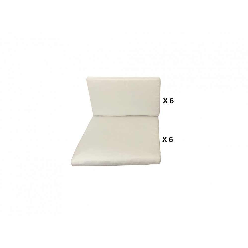 Housses de coussins blanc pour miami et sunset 6 places