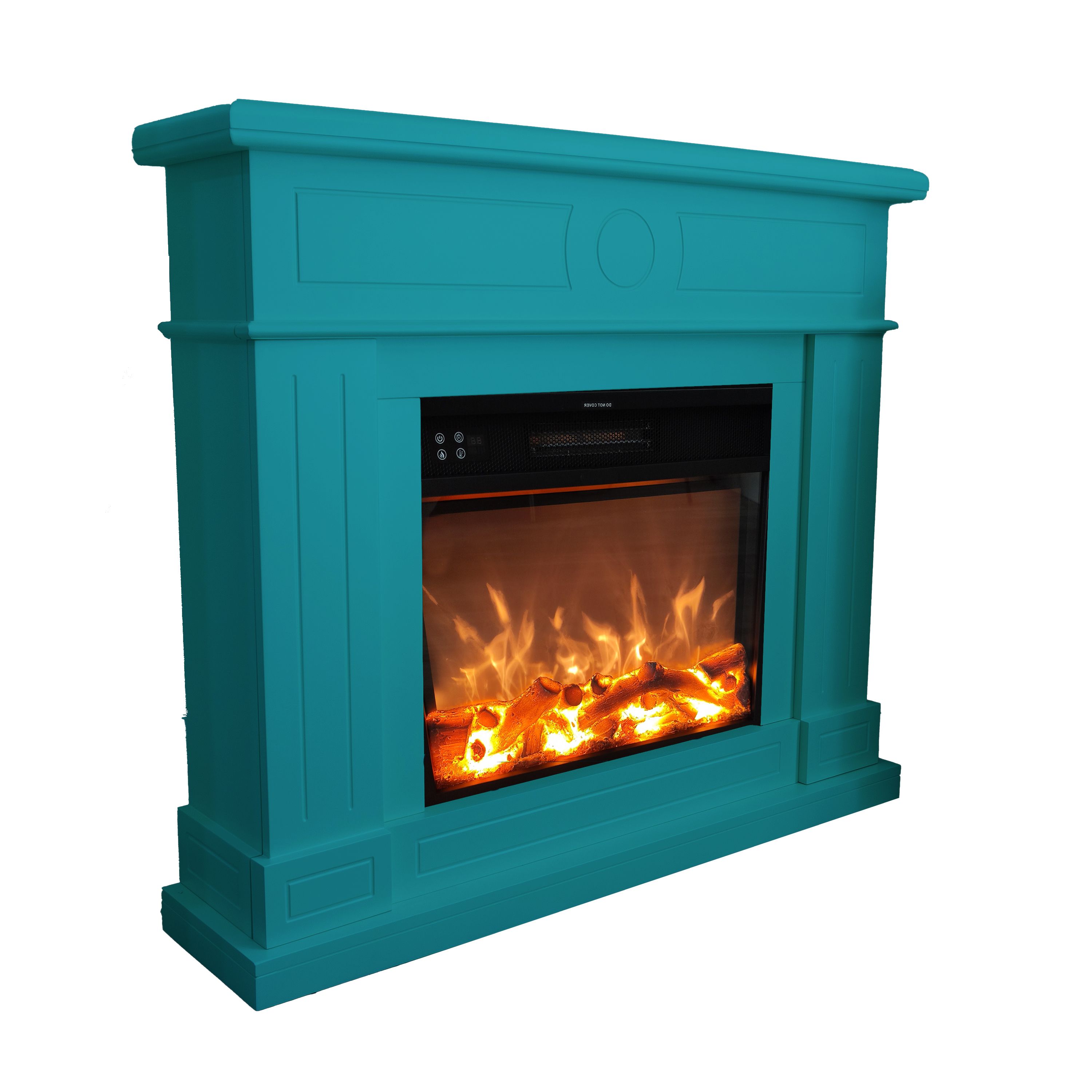 Cheminee murale 1500w fuego roberta turquesa