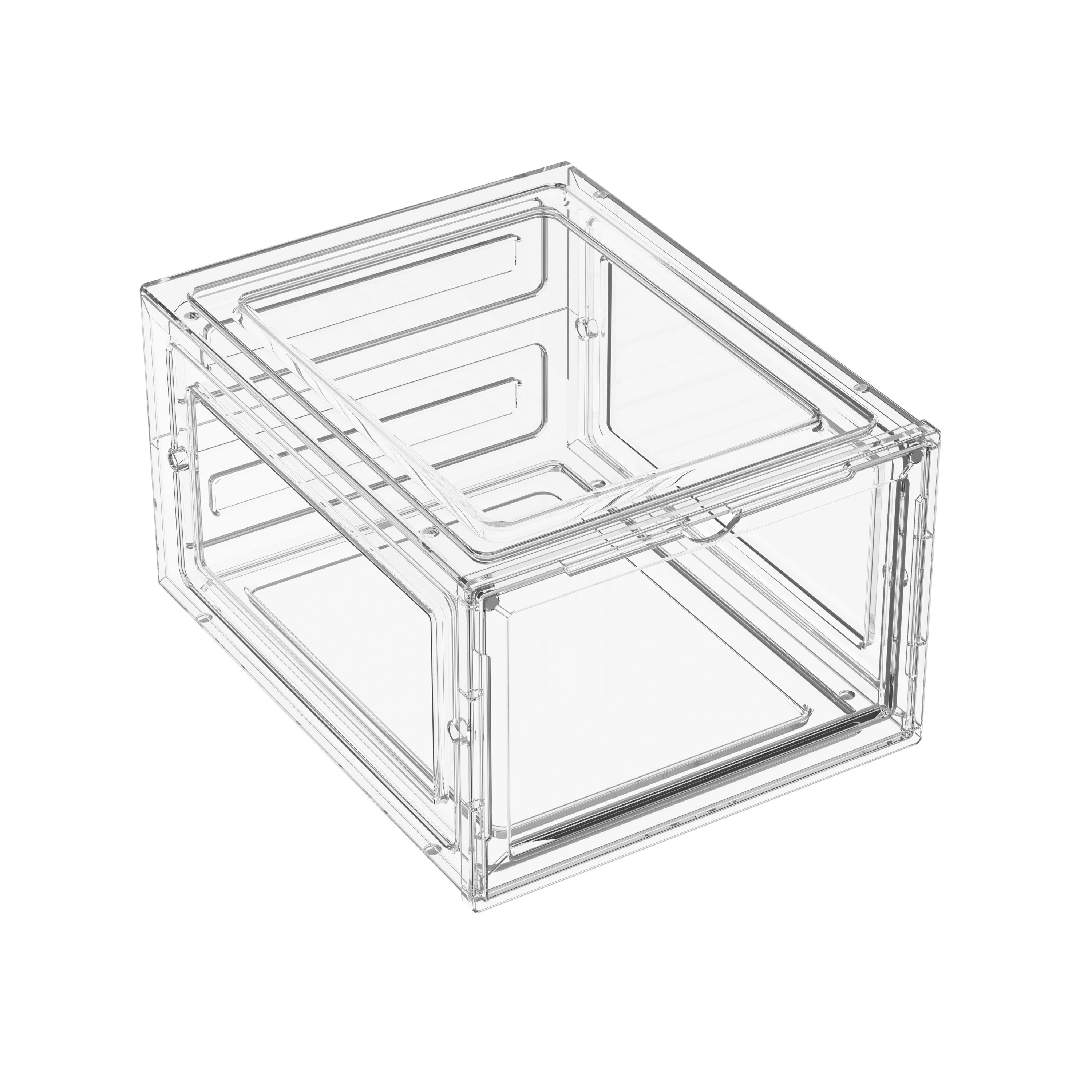 Aufbewahrungsbox 34 x 27 x 19 cm 3er Set transparent