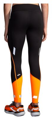 Collant long Brooks Run Visible 2.0 Noir/Orange Femme