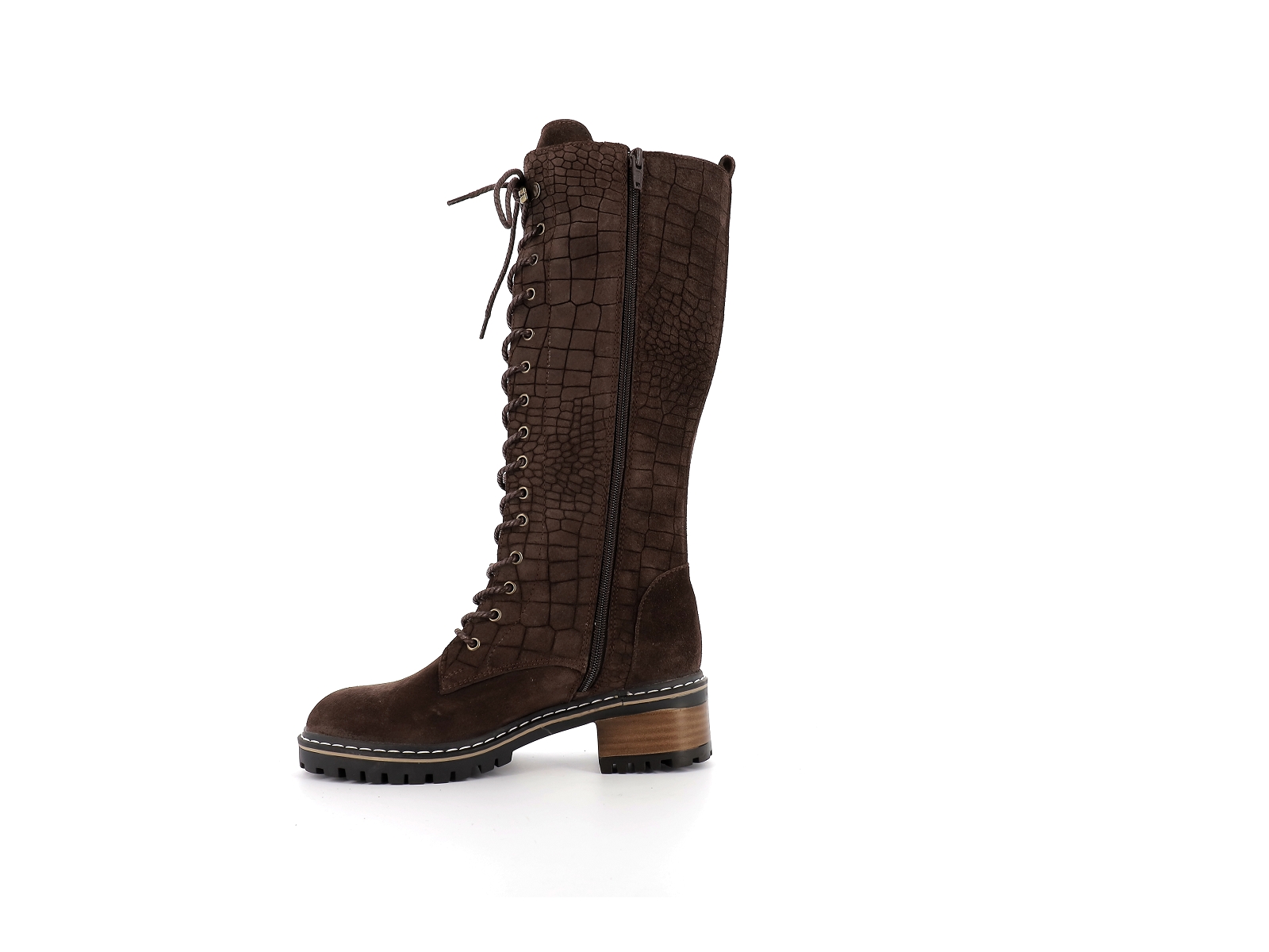 Elue par nous-KOFOUR Nubuck Marron Foncé