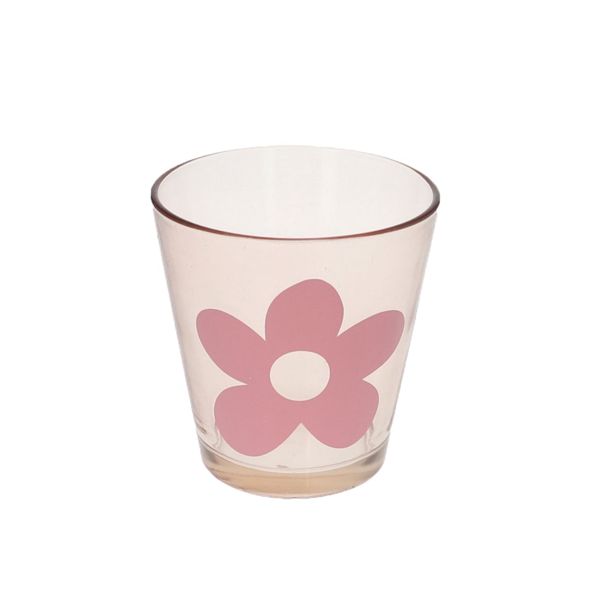 Verre marguerite rose Pause goûter