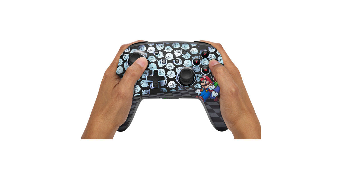 PowerAEnhanced Wireless Controller for Nintendo Switch with Lumectra - Mario Peek-A-Boo  (Zwart/wit)