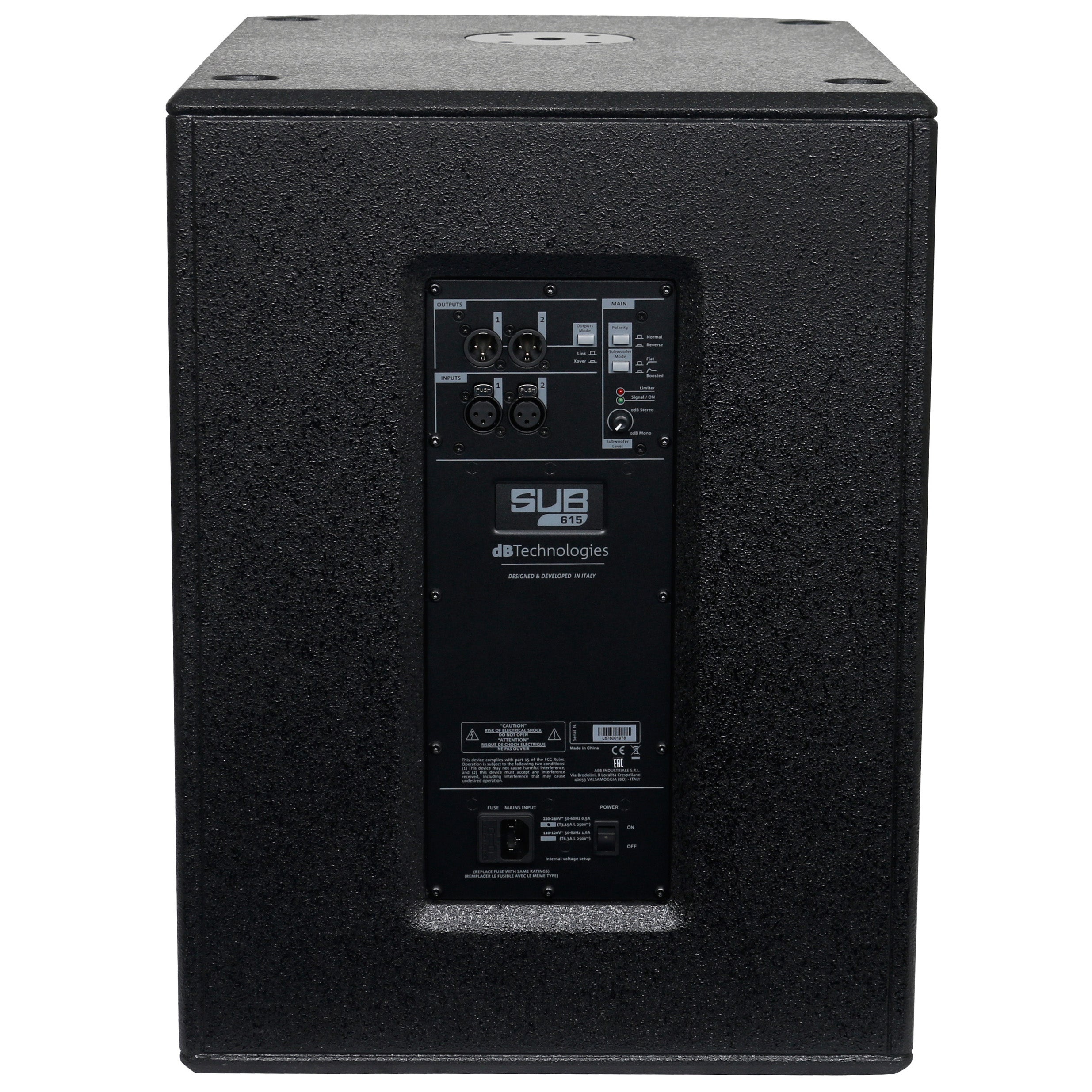 dB Technologies SUB 615 actieve 15 inch subwoofer 600W