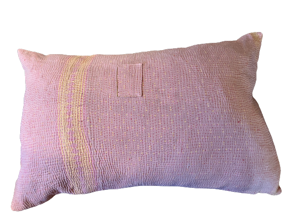 Kussen Kantha vintage 40x60 cm pink