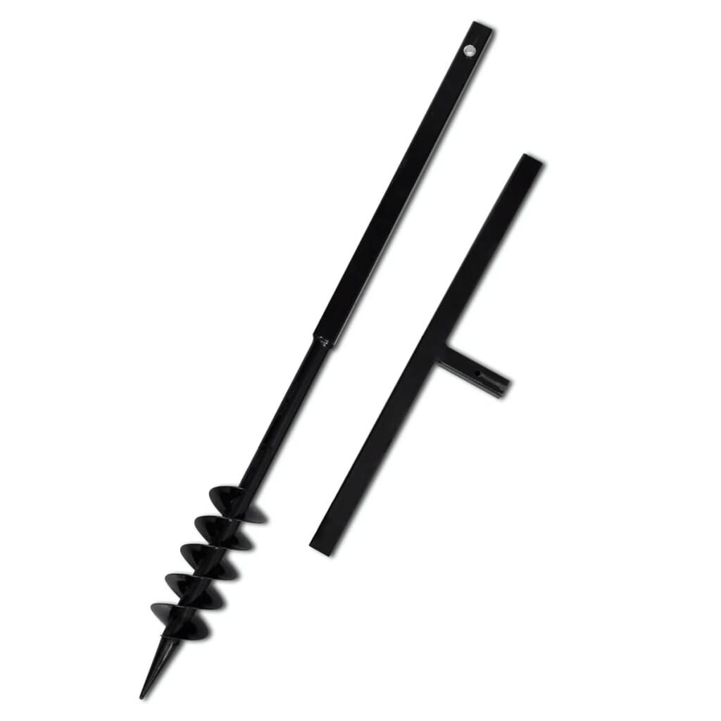 vidaXL Grondboor met handvat, 80 mm, uitschuifbaar, 5 m, staal
