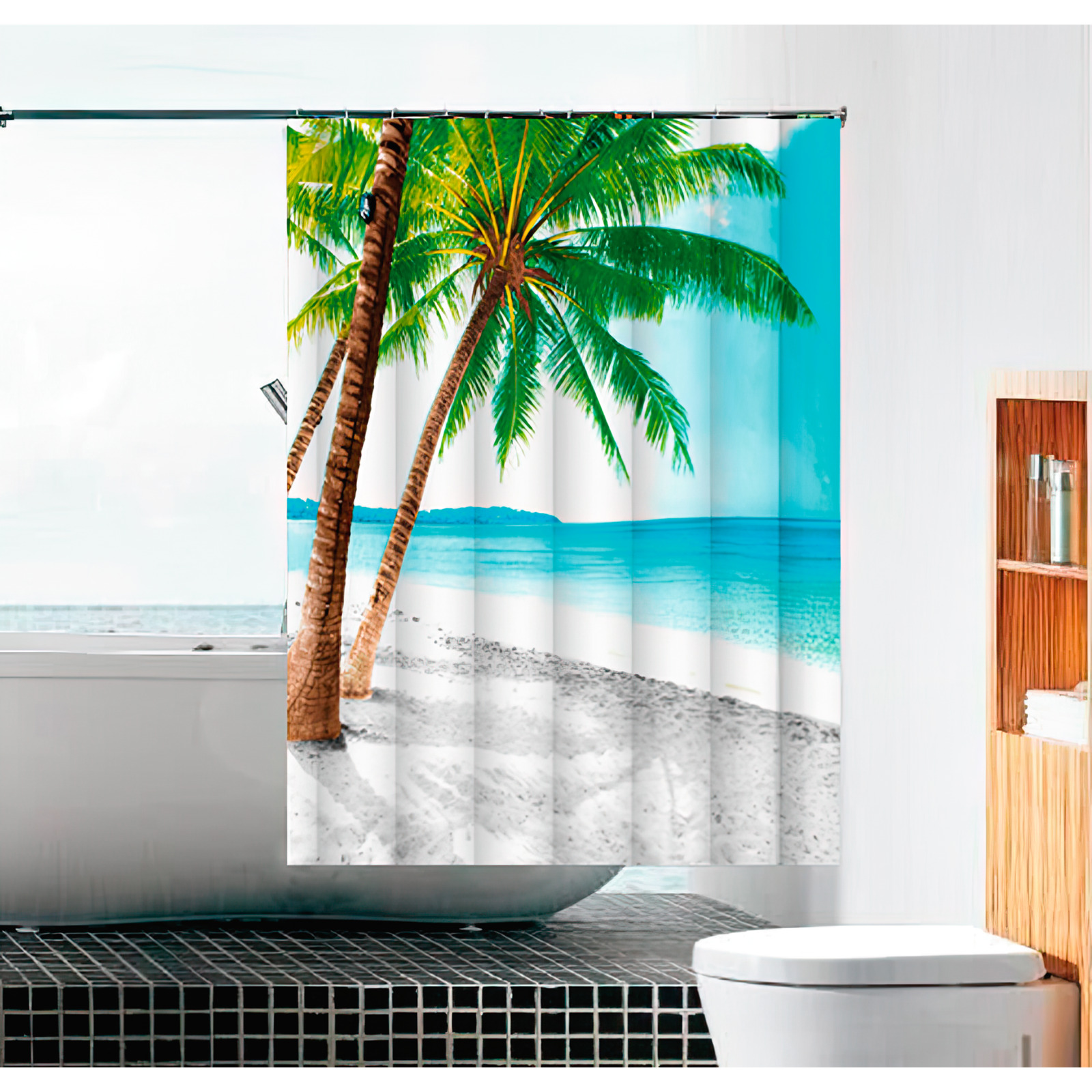 Duschvorhang Beach 180x180cm