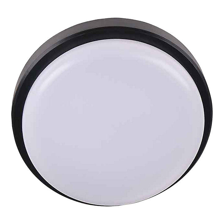 Hublot Almagro LED intégrée blanc neutre IP44 600lm 9W ⌀18xl.5cm noir GoodHome