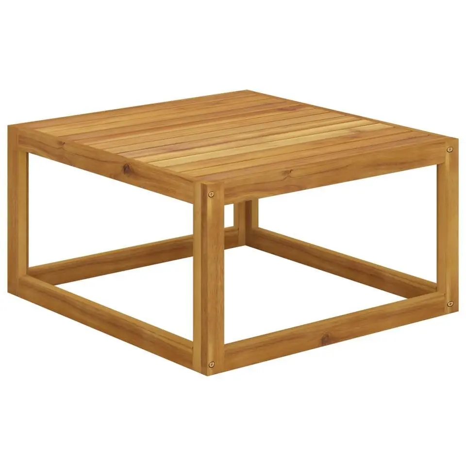 vidaXL - Loungeset - Crème - Acaciahout - 7 stuks - Met kussens