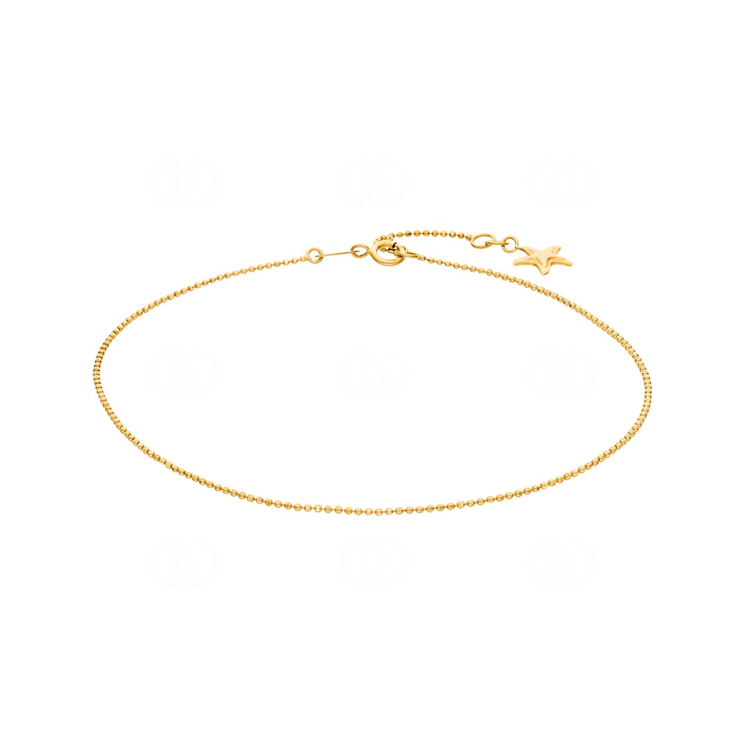 Fusskette 750/18 K Gelbgold Seestern
