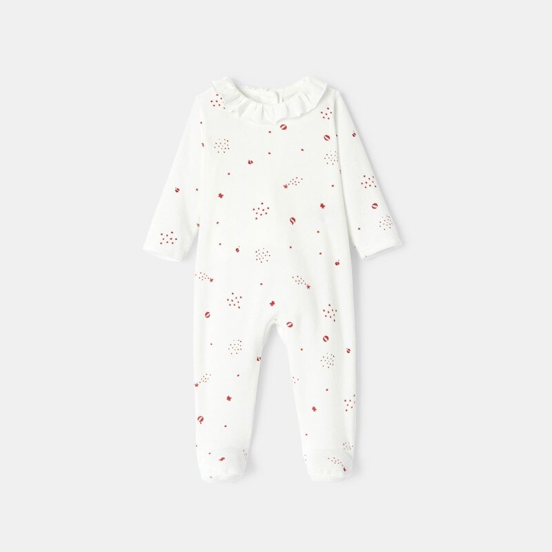 Dors-bien de Noël en velours blanc mixte Absorba Blanc