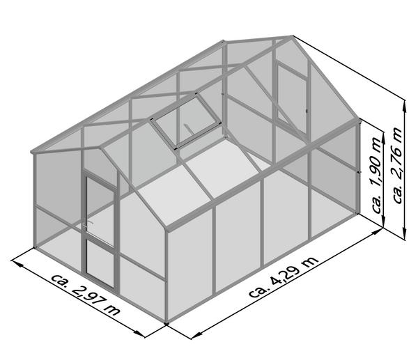 KGT Gewächshaus Dahlie IV, ca. B297/H276/T429
