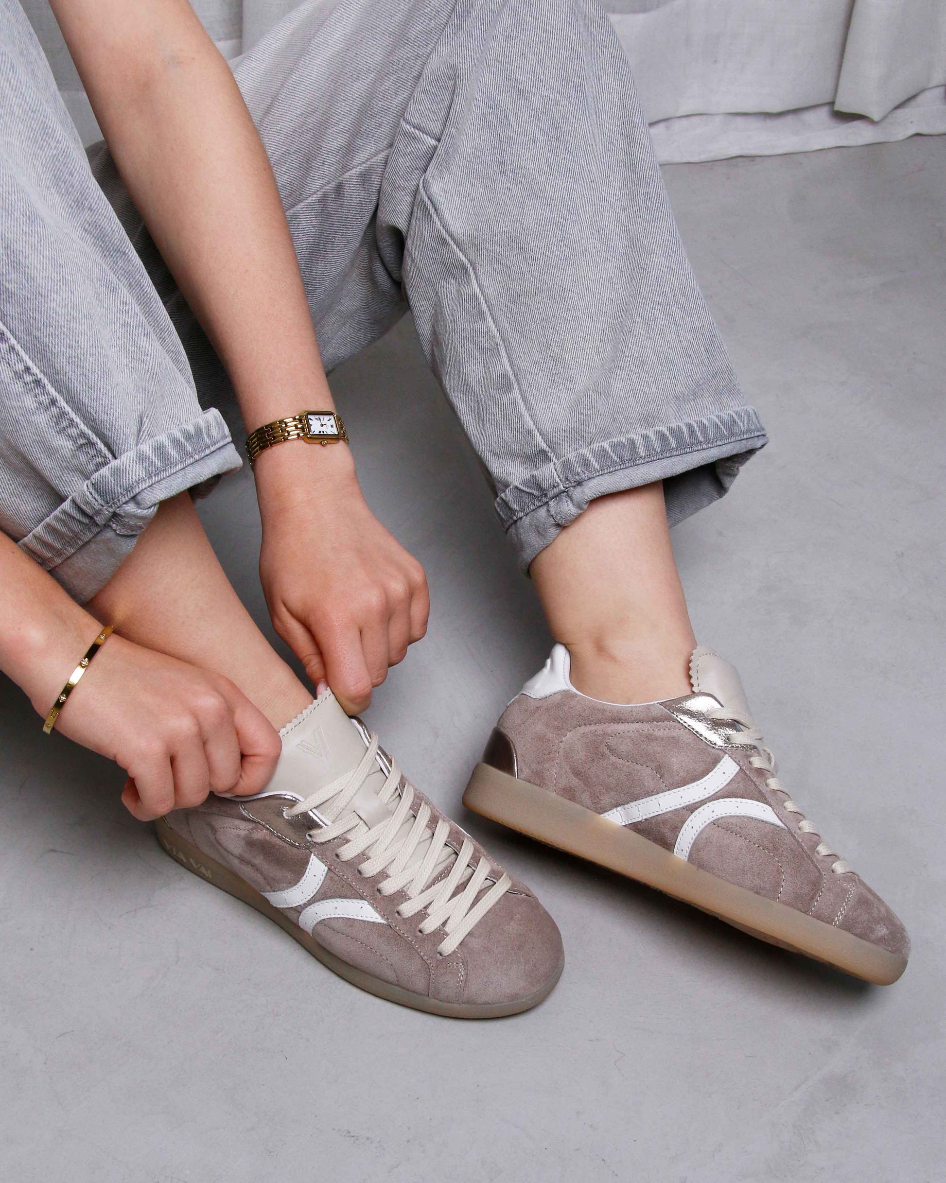 VIA VAI beige dames sneakers Nilla Khloe