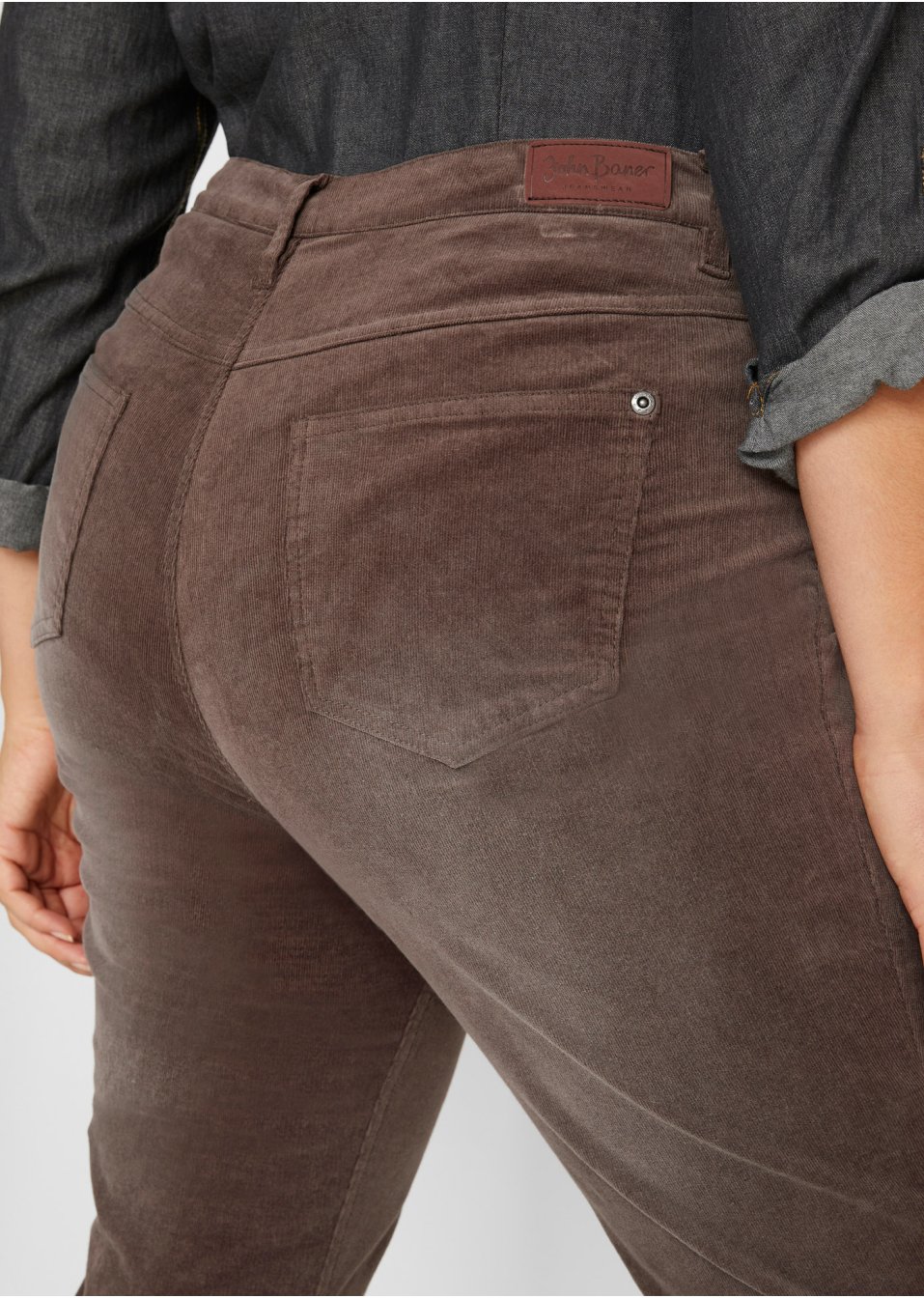 Pantalon extensible velours côtelé, FLARED