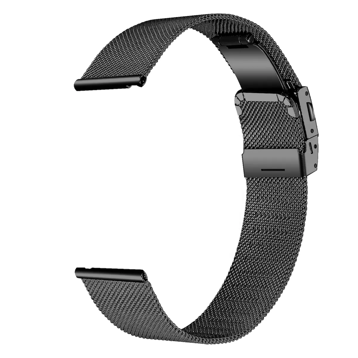 Klokkerem i rustfritt stål for Samsung Gear S3 Classic / Huawei Watch 3, 22mm Sort