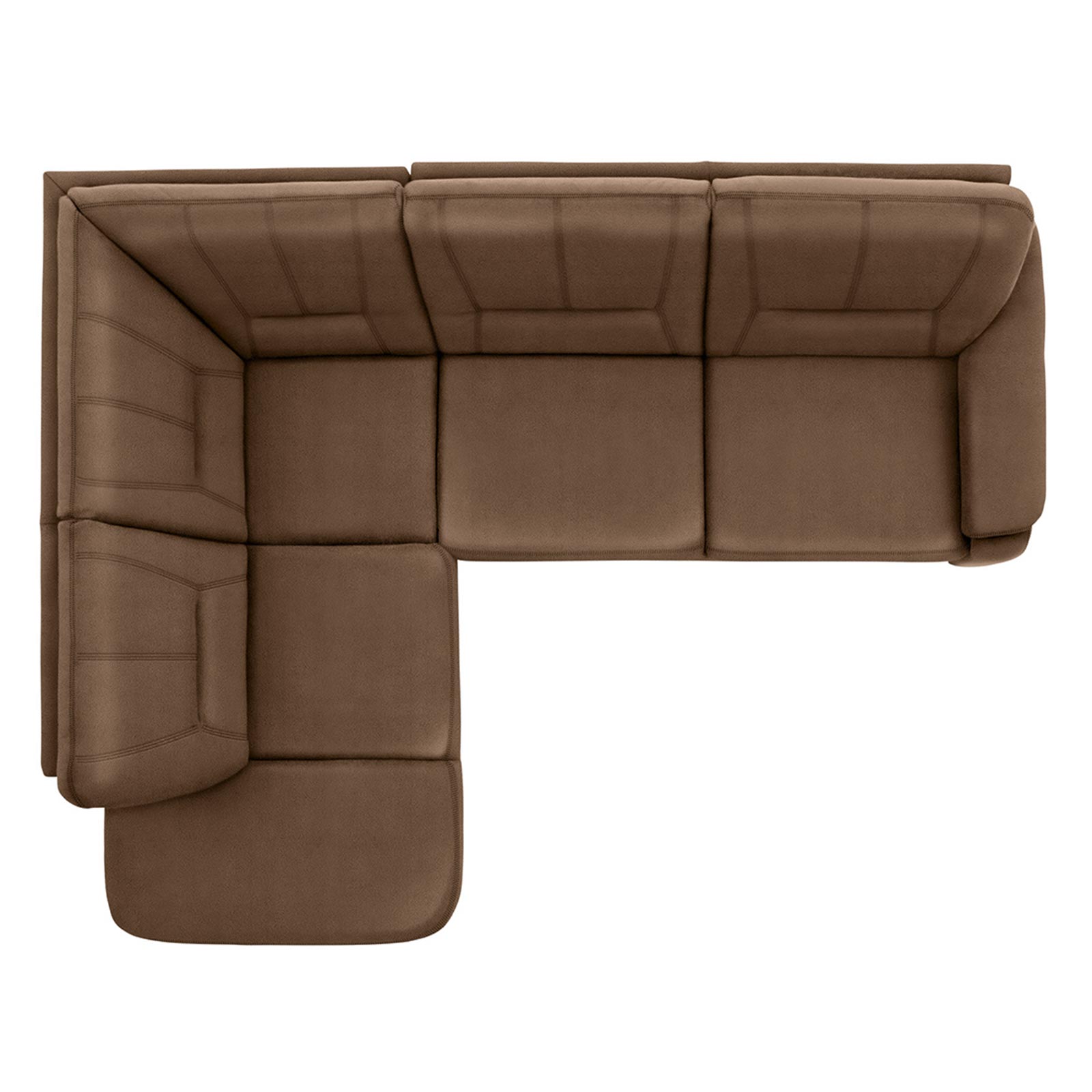 polsterpower Ecksofa - Holiday mandel - Basismodell - Ottomane links