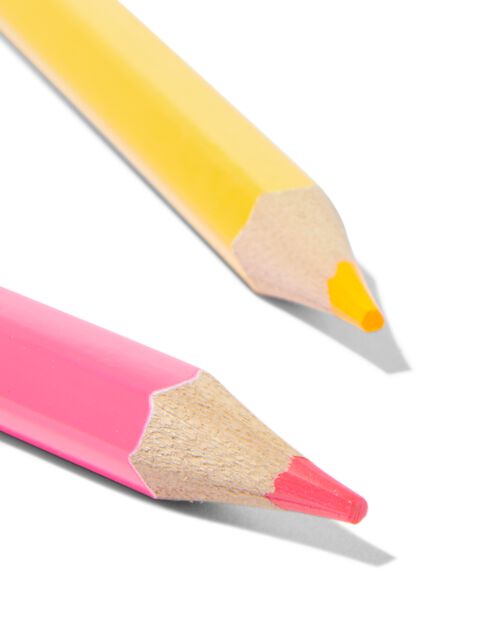 8 crayons de couleur fluo