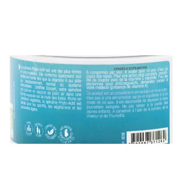 Phyto Actif Espirulina Orgânica 500 comprimidos