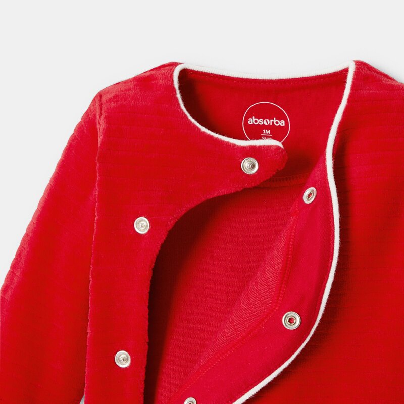 Dors-bien de Noël en velours rouge mixte Absorba Rouge