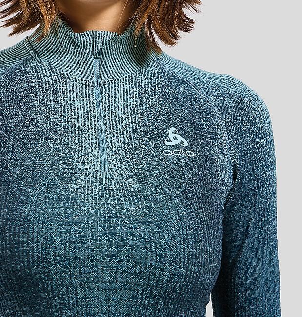 ODLO - T-SHIRT ML DEMI ZIP BLACKCOMB ECO 1/2 ZIP W