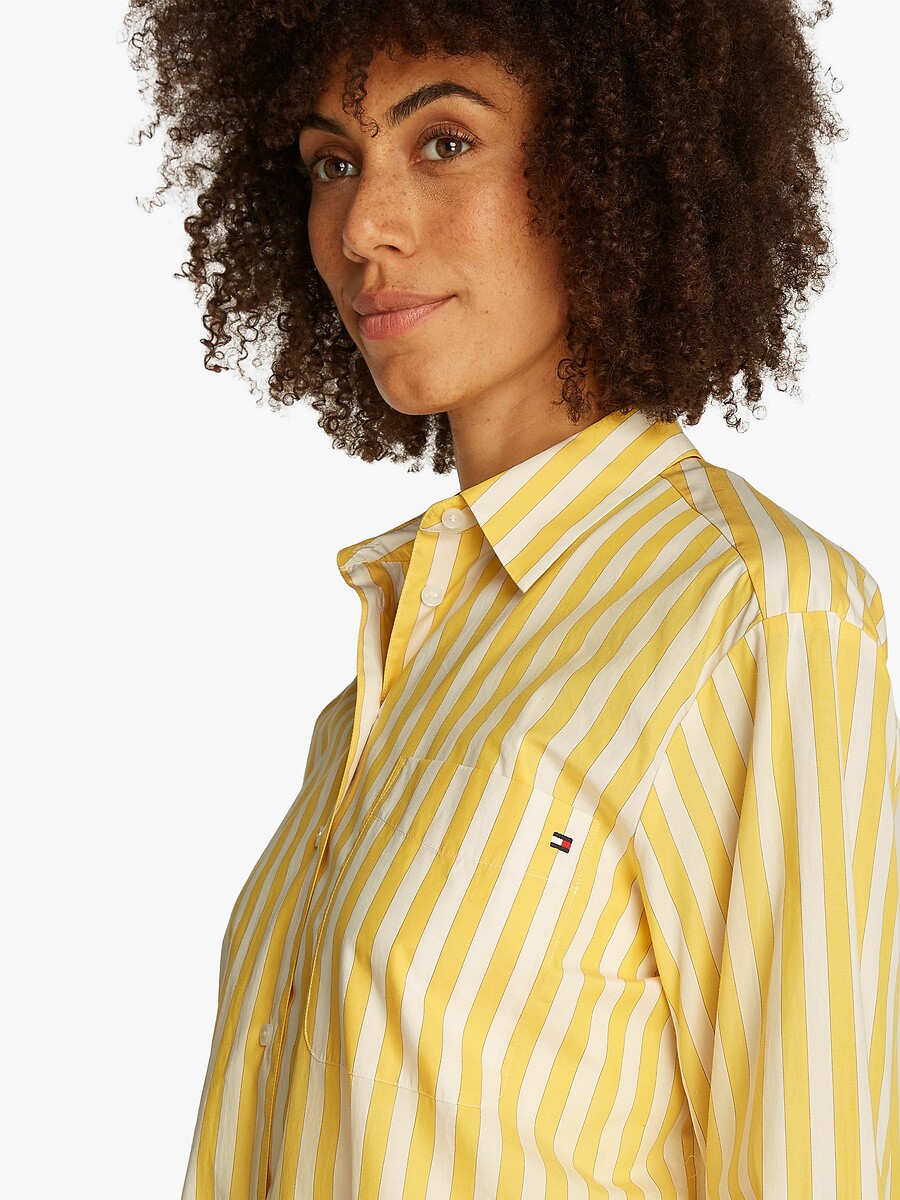 TOMMY HILFIGER<br>Camisa listrada de popeline