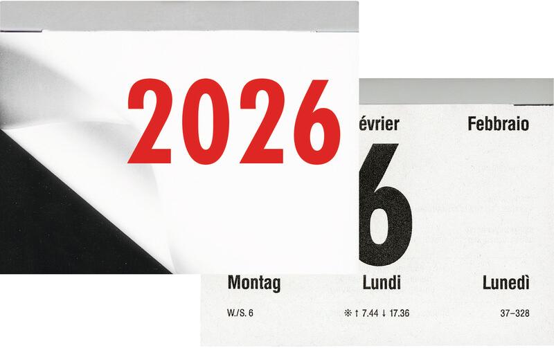 Abreisskalender 10.8 x 8 cm, quer, 384 BlattWandkalender 2026