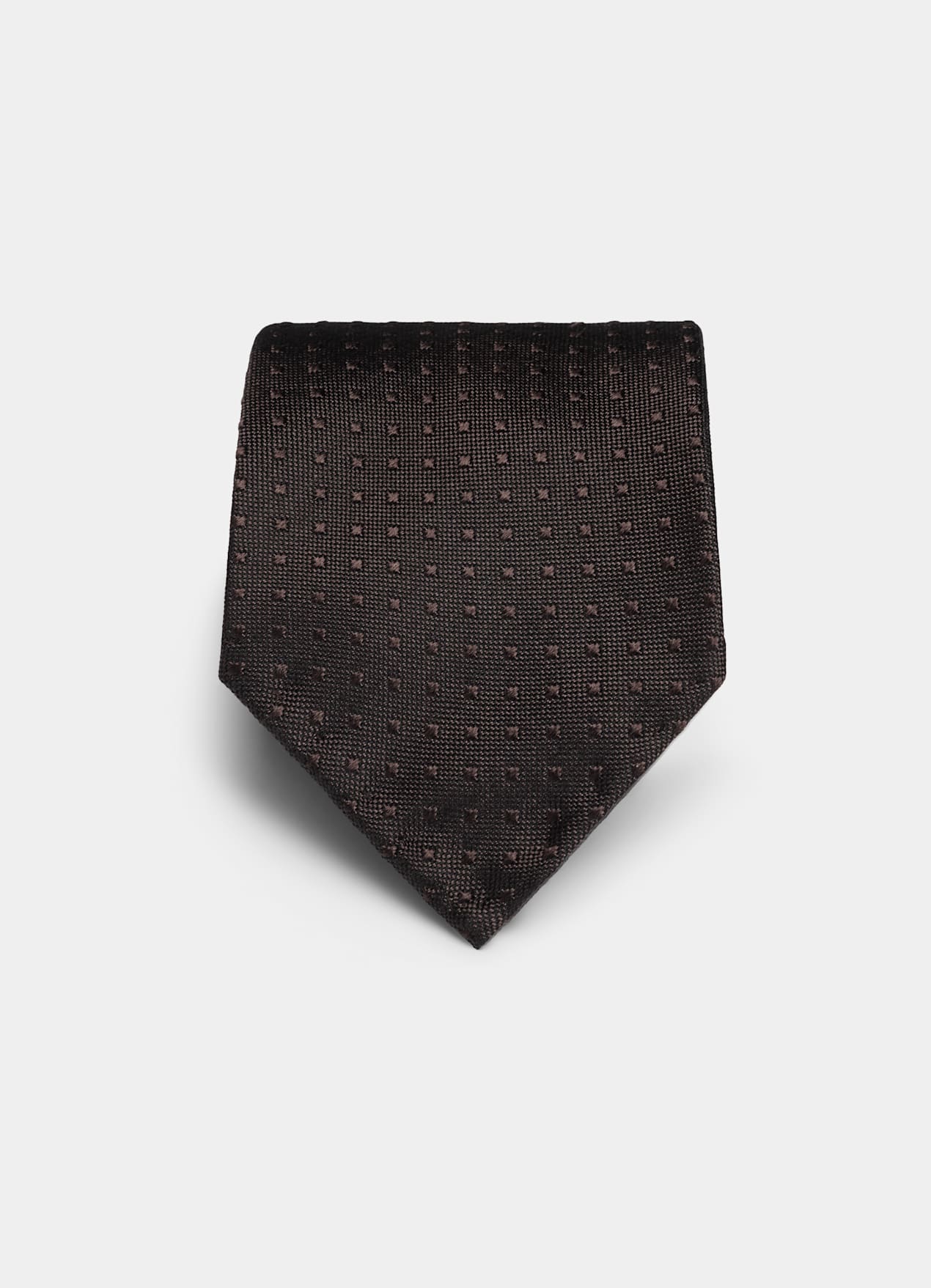 Cravate marron foncé motif graphique