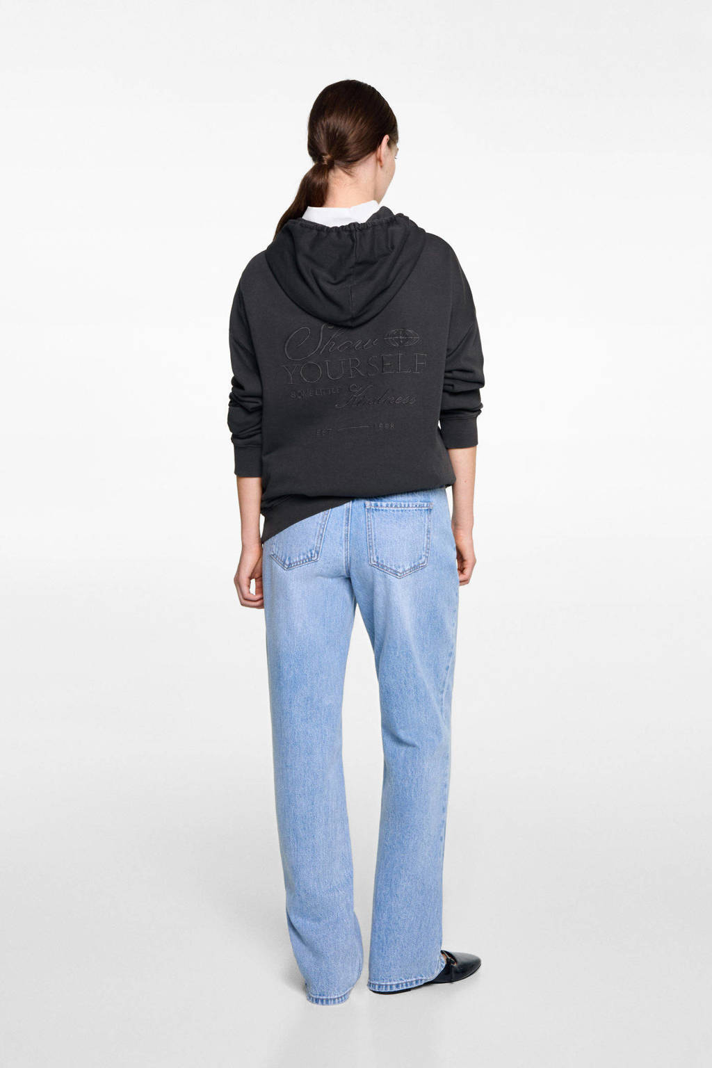 MANGO TEEN hoodie antraciet