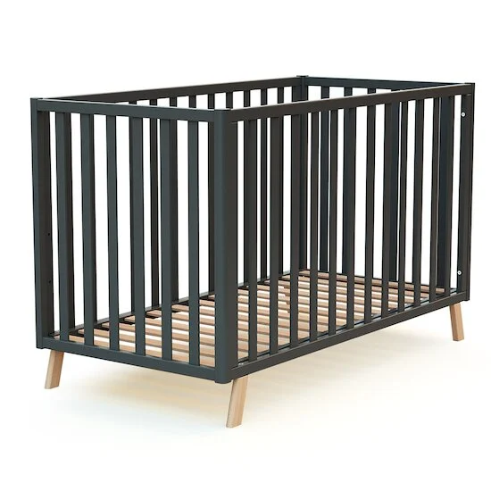 Confort Lit Evolutif en bois   Gris Graphite        60 x 120 cm   de               AT4