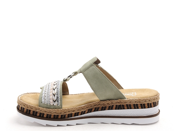 Rieker mules et sabots plats femme v79m6 vert