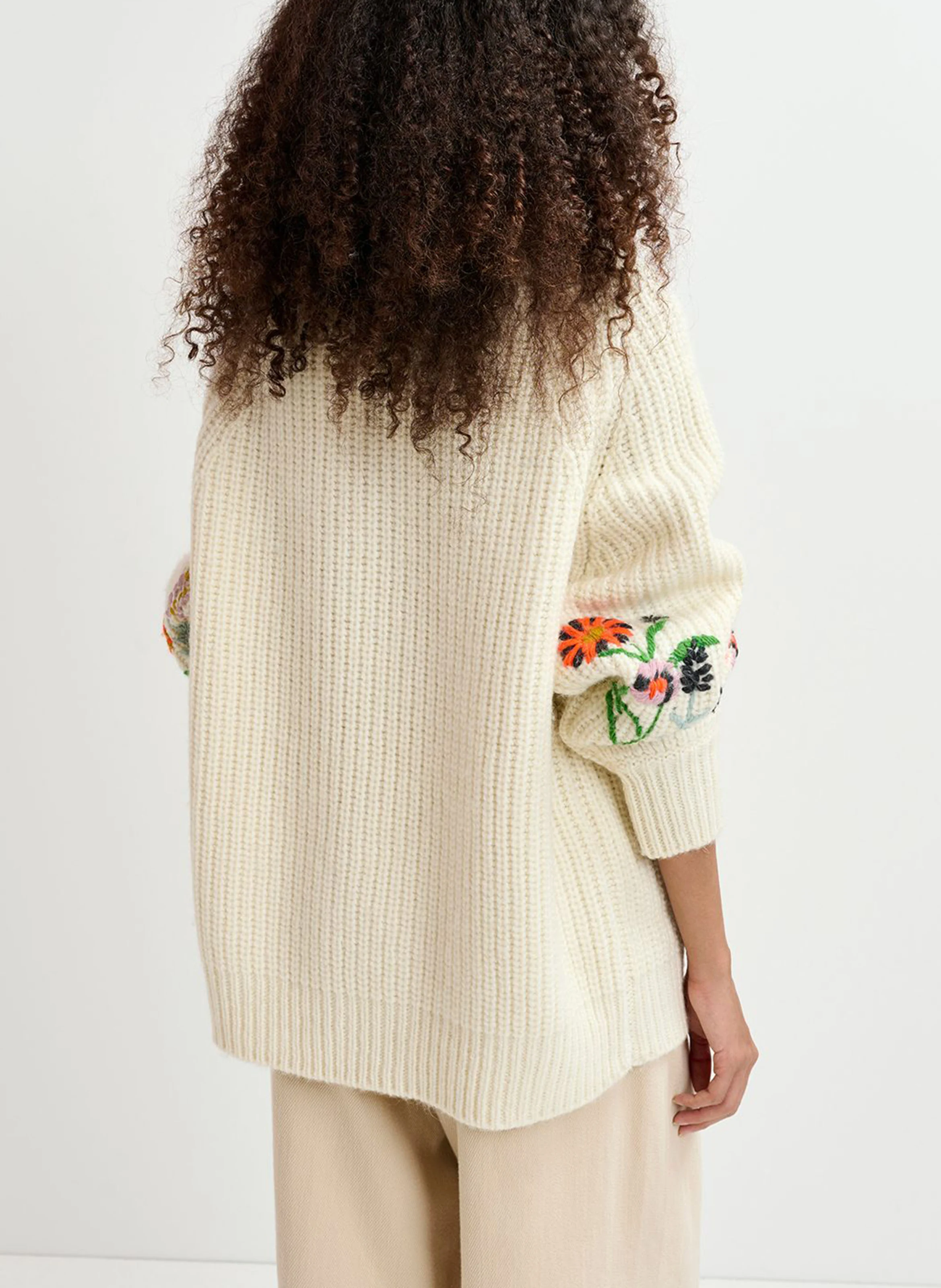 GLOSSY - Pull col rond en laine mélangée | Multicolore