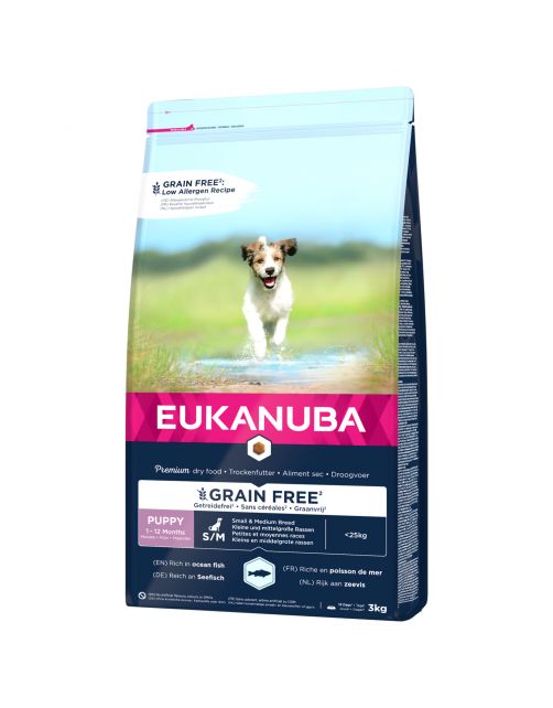 Eukanuba Pup & Junior Small Medium Grain Free Zeevis - Puppy-Hondenvoer