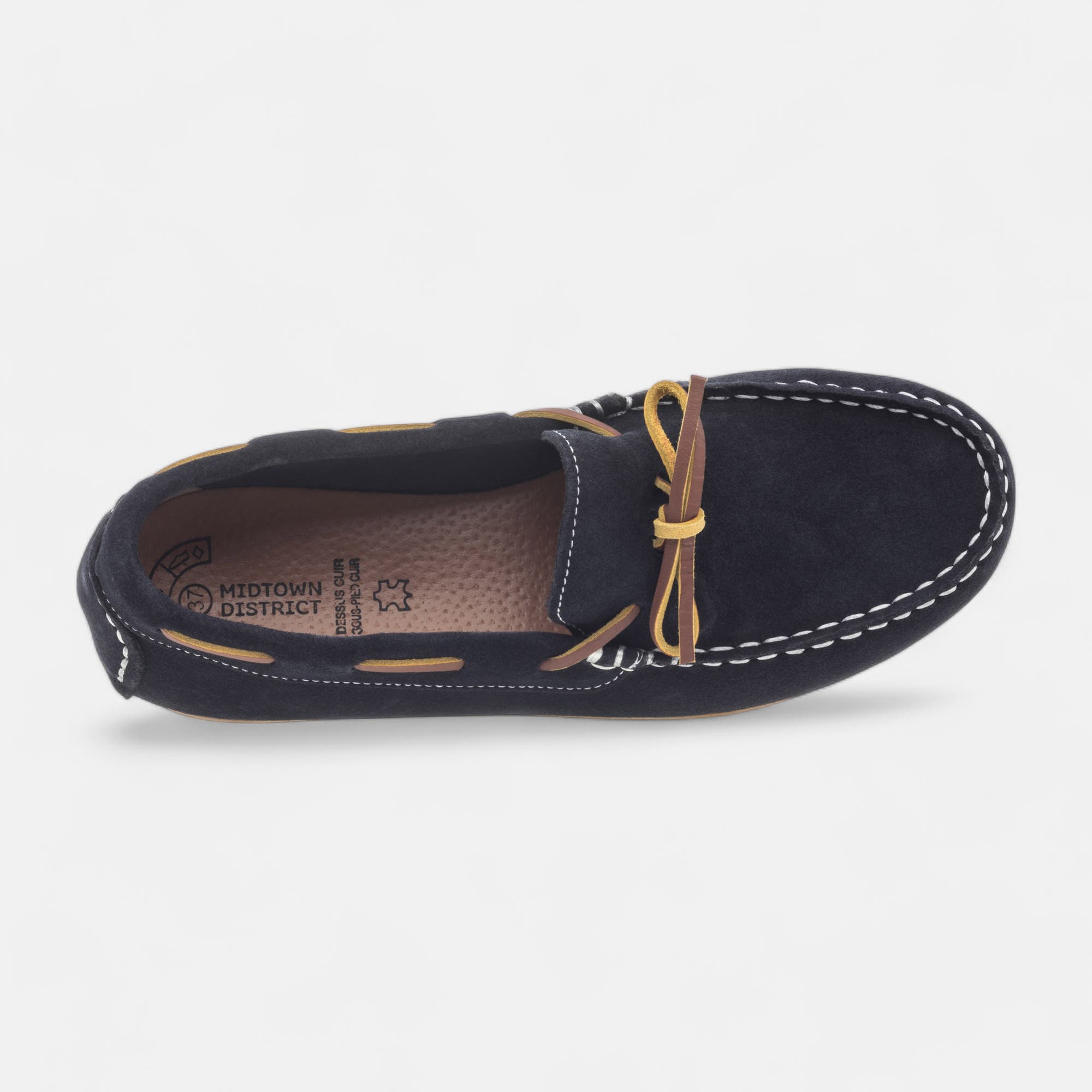Mocassins Garçon en cuir bleu