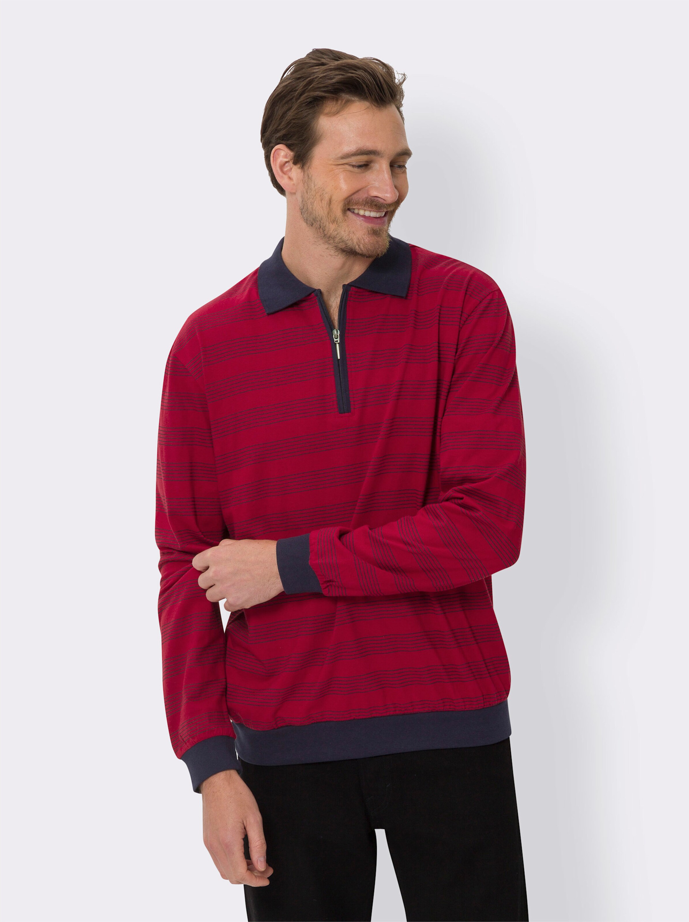 Langarm-Poloshirt