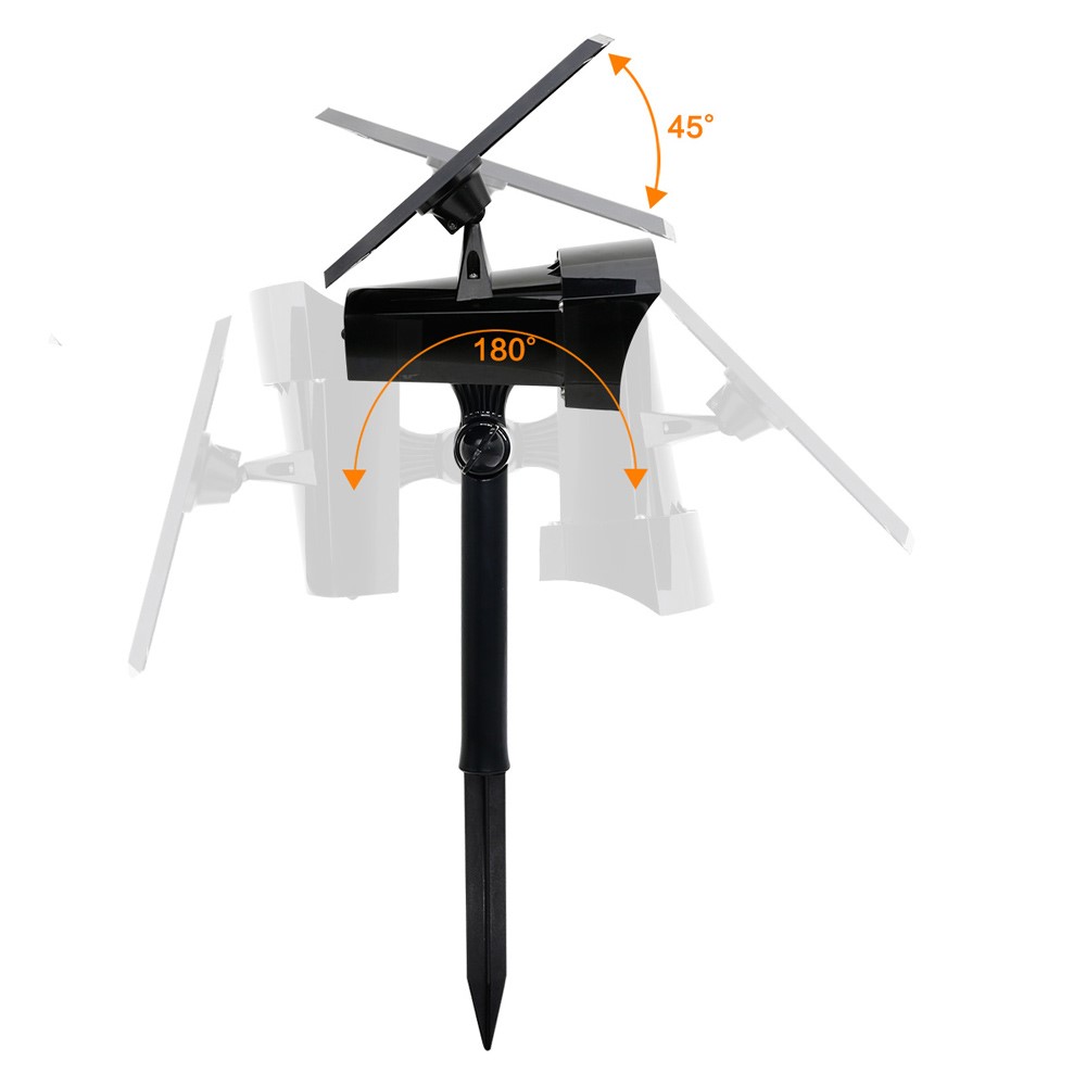 Spritzwasserfeste LED Solar Lampe Outdoor Gartenleuchte IP44 (400LM)   Erdspiess