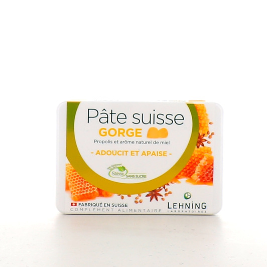 Lehning pate suisse propolis miel - Mal de gorge : apaise et adoucit