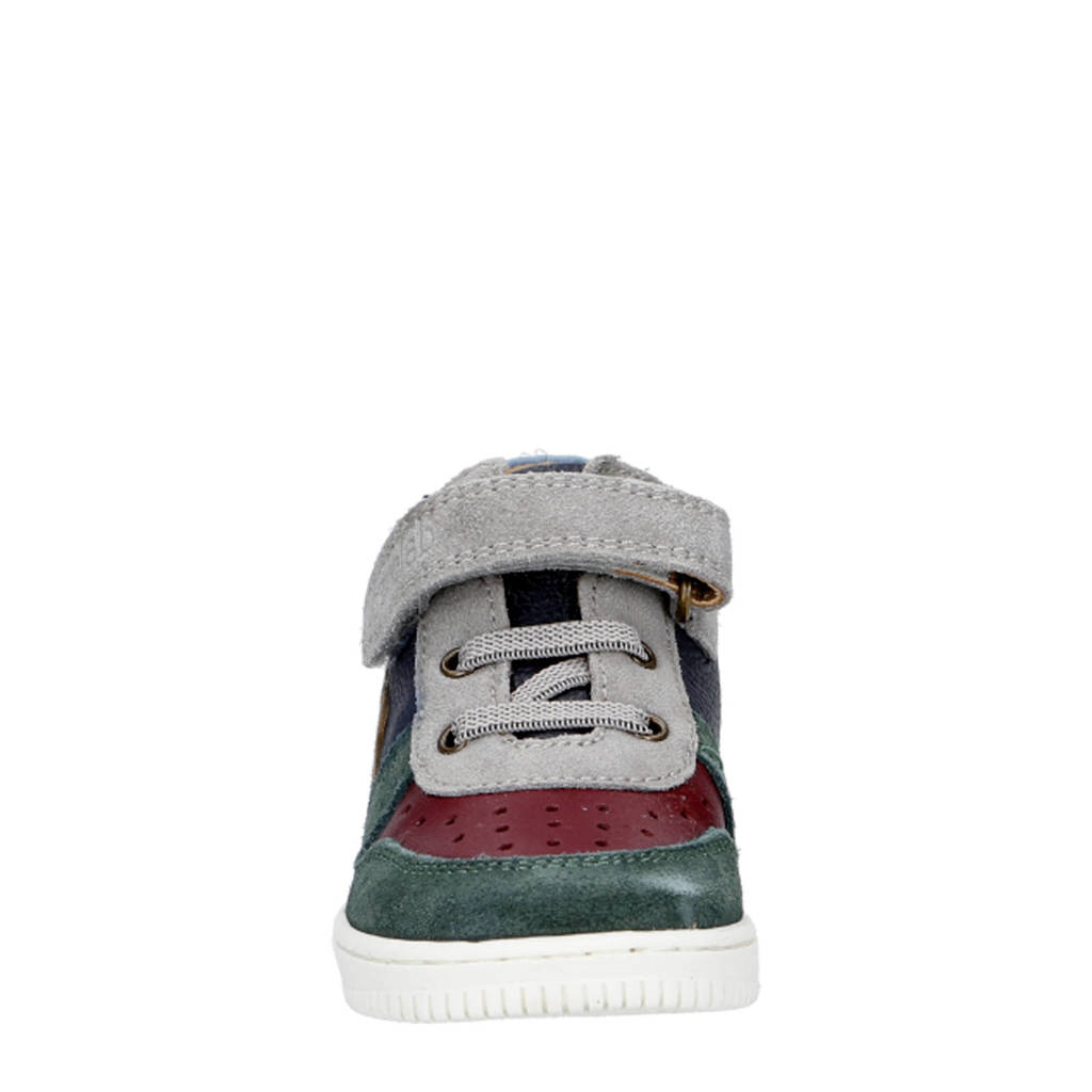 Develab leren sneakers groen/blauw/rood