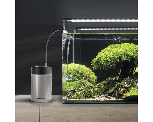 Bio CO²-systeem DENNERLE Carbo Bio Style 120 roestvrij staal kunststof voor aquaria tot 120 l gedurende maximaal 40 dagen