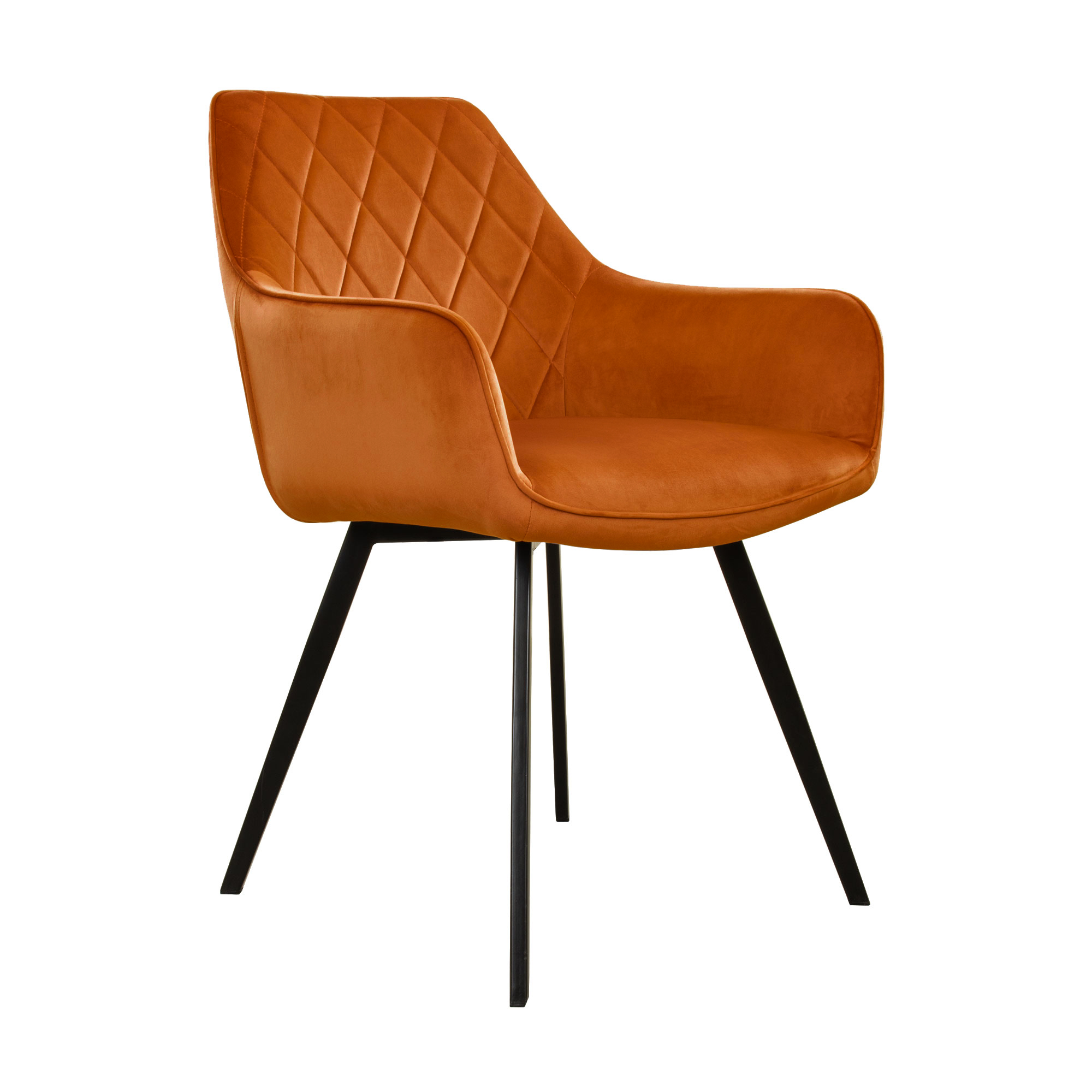 Kick eetkamerstoel  Karl Velvet - oranje