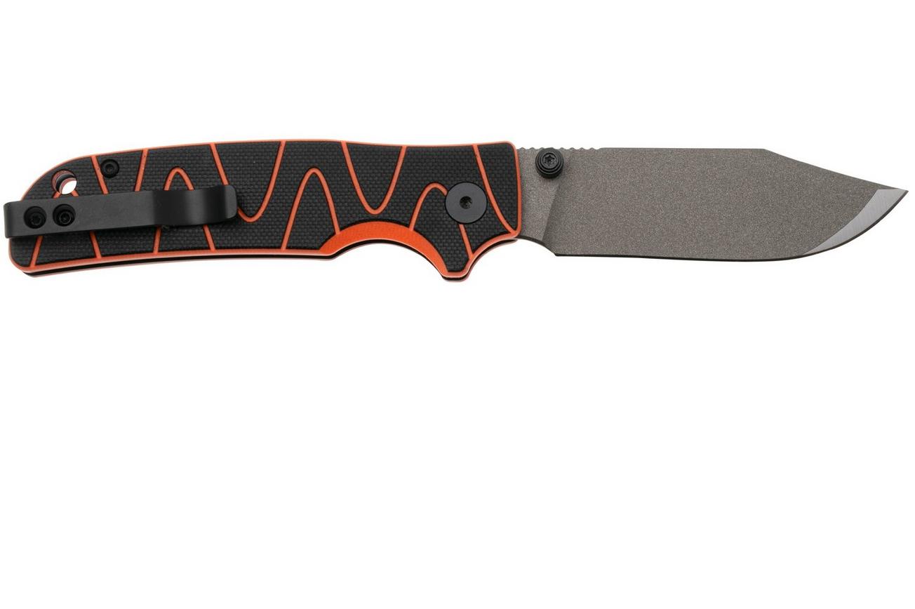 QSP Knife Kali QS159-D2 Ceramic Coated 14C28N Black Orange G10, zakmes, Keanu Alfaro design