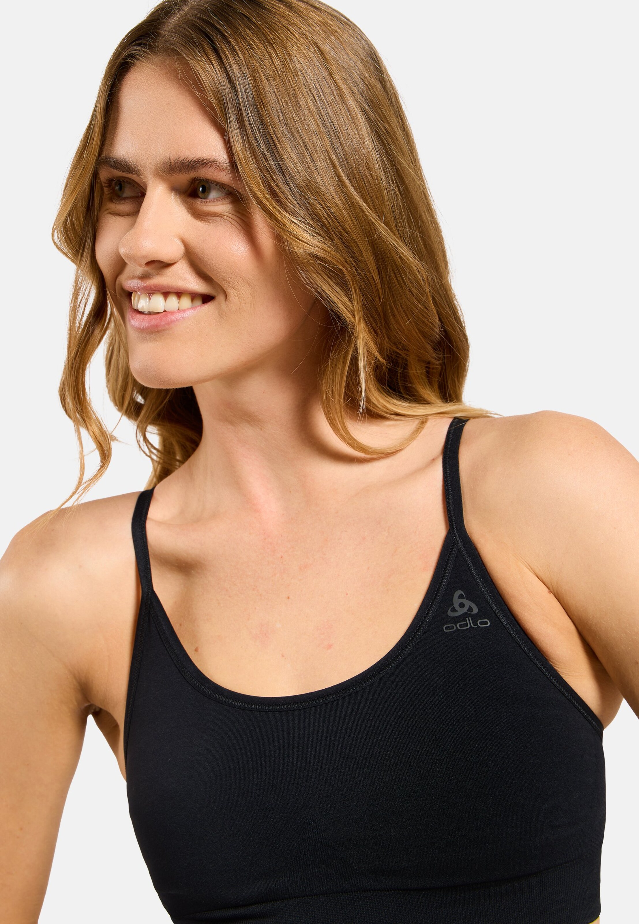 Seamless Wende-Sport-BH mit sanftem Halt in black - grey melange