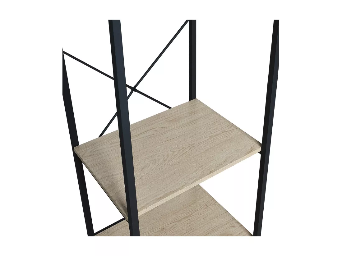 Portant vêtements en bois et métal NOIR L50 x H200cm JUNE