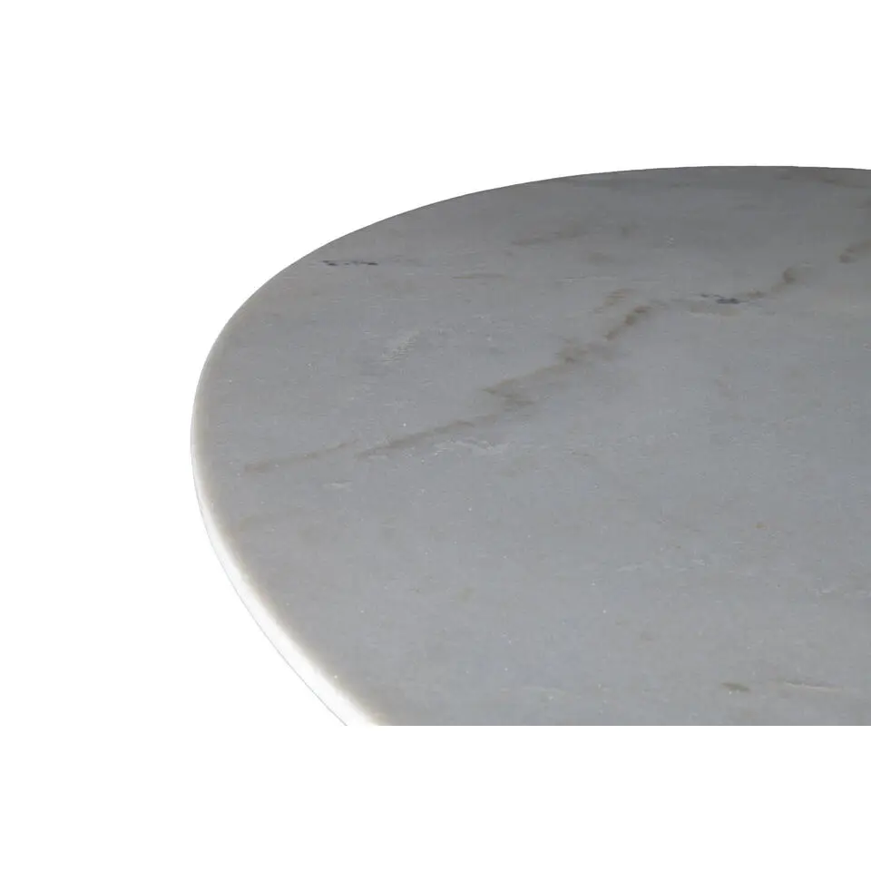 Livingfurn - Eetkamertafel Marble Oval Spider White - 180x90x75 - Marmer