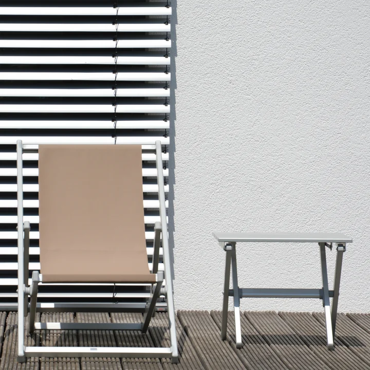 Jan Kurtz - Rimini Deckchair, Aluminium / schwarz