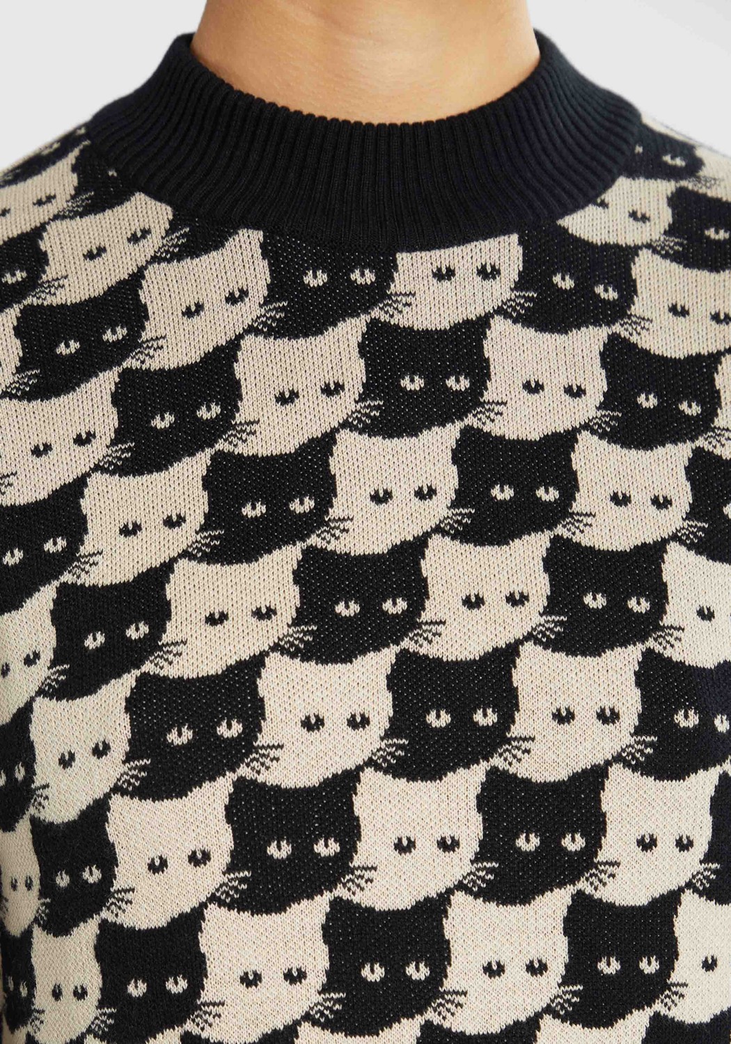 Dedicated Kleid Lo Pepita Cats Oat White