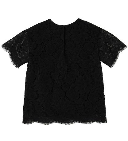 Dolce & Gabbana T-Shirt - Schwarz m. Spitze