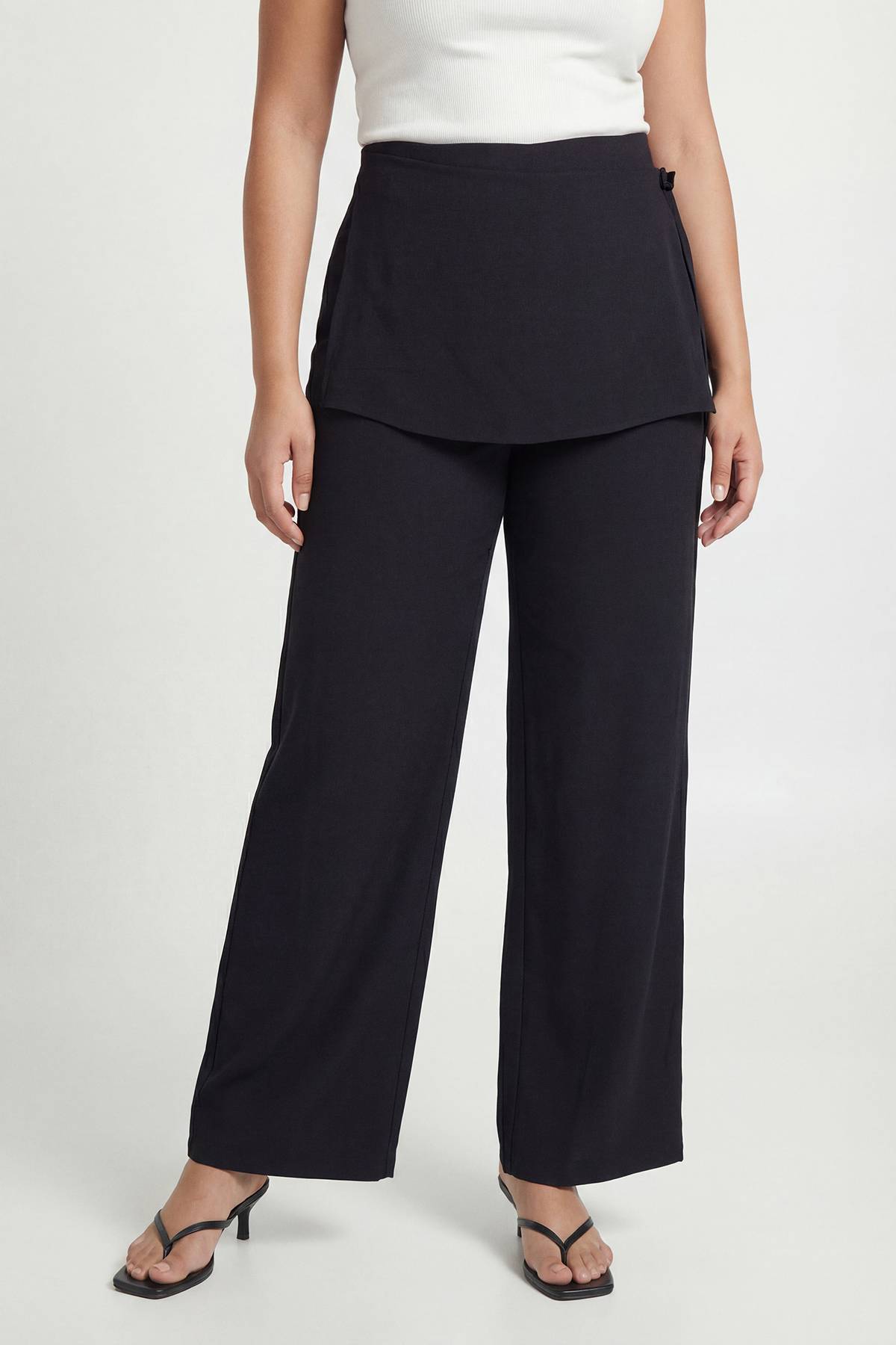 boohoo Pantalon Jupe Portefeuille Grande Taille