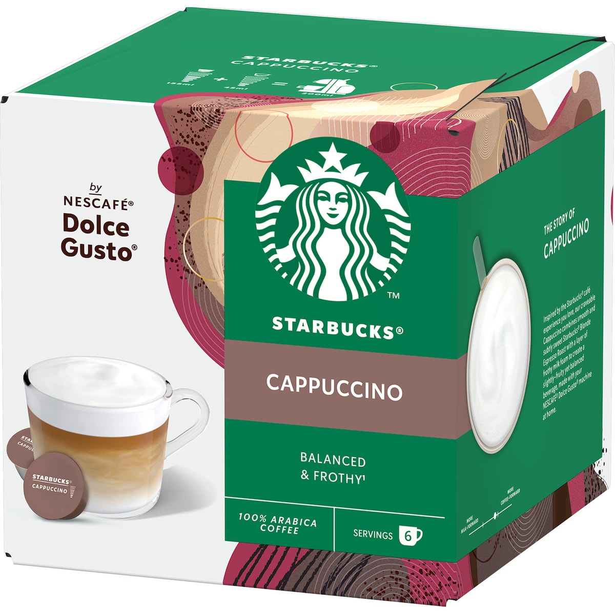 Starbucks Cappuccino av NESCAFÉ Dolce Gusto kaffekapsler (12-pk)