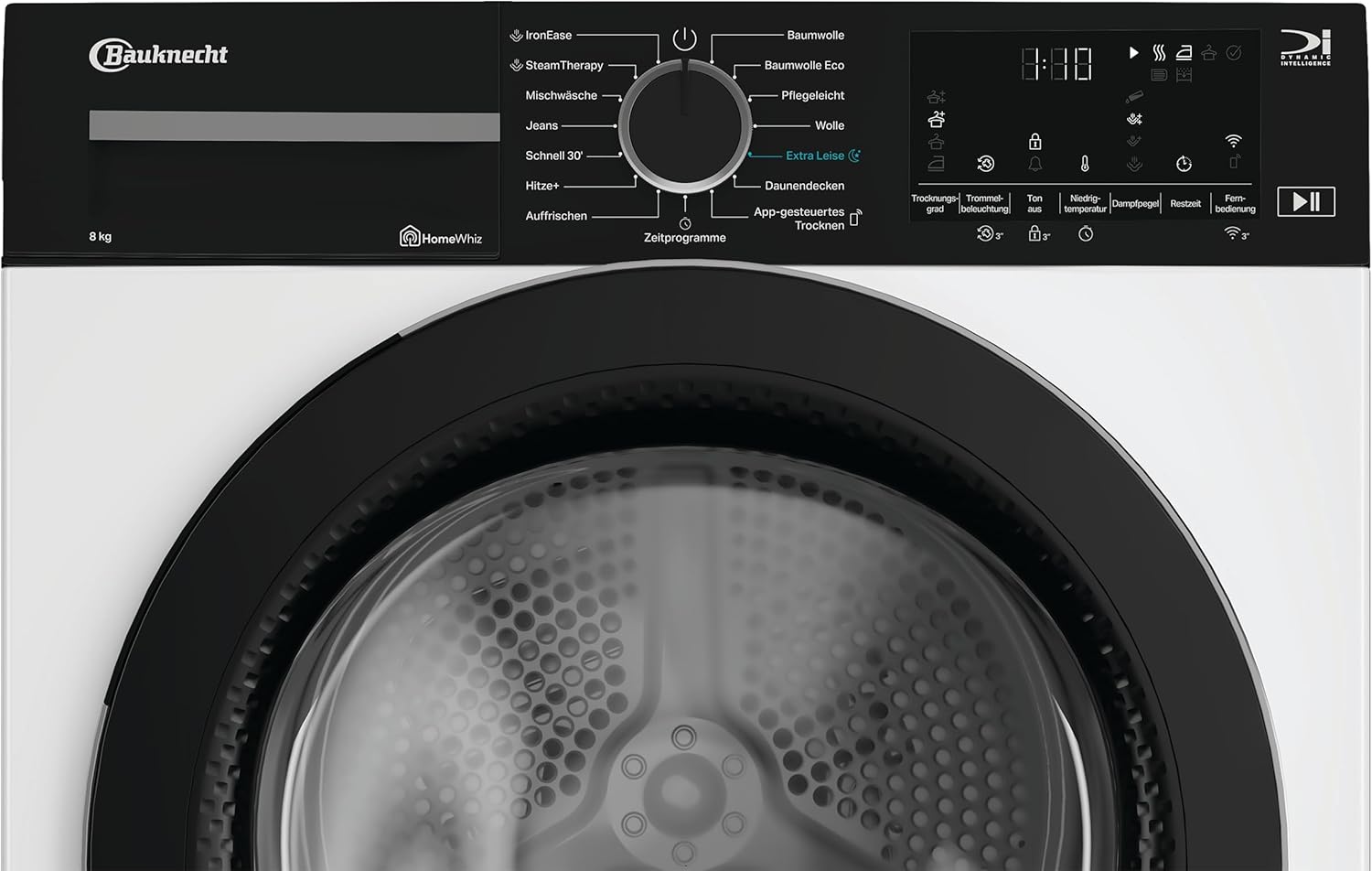 Bauknecht BD IS 8C WBS Wärmepumpentrockner /8 kg/EEK C/Precision Dry - Intelligentes Trocknen/IronEase - Bügelfrei auf Knopfdruck/Silent Spin/Adaptive Dry/HomeWhiz App