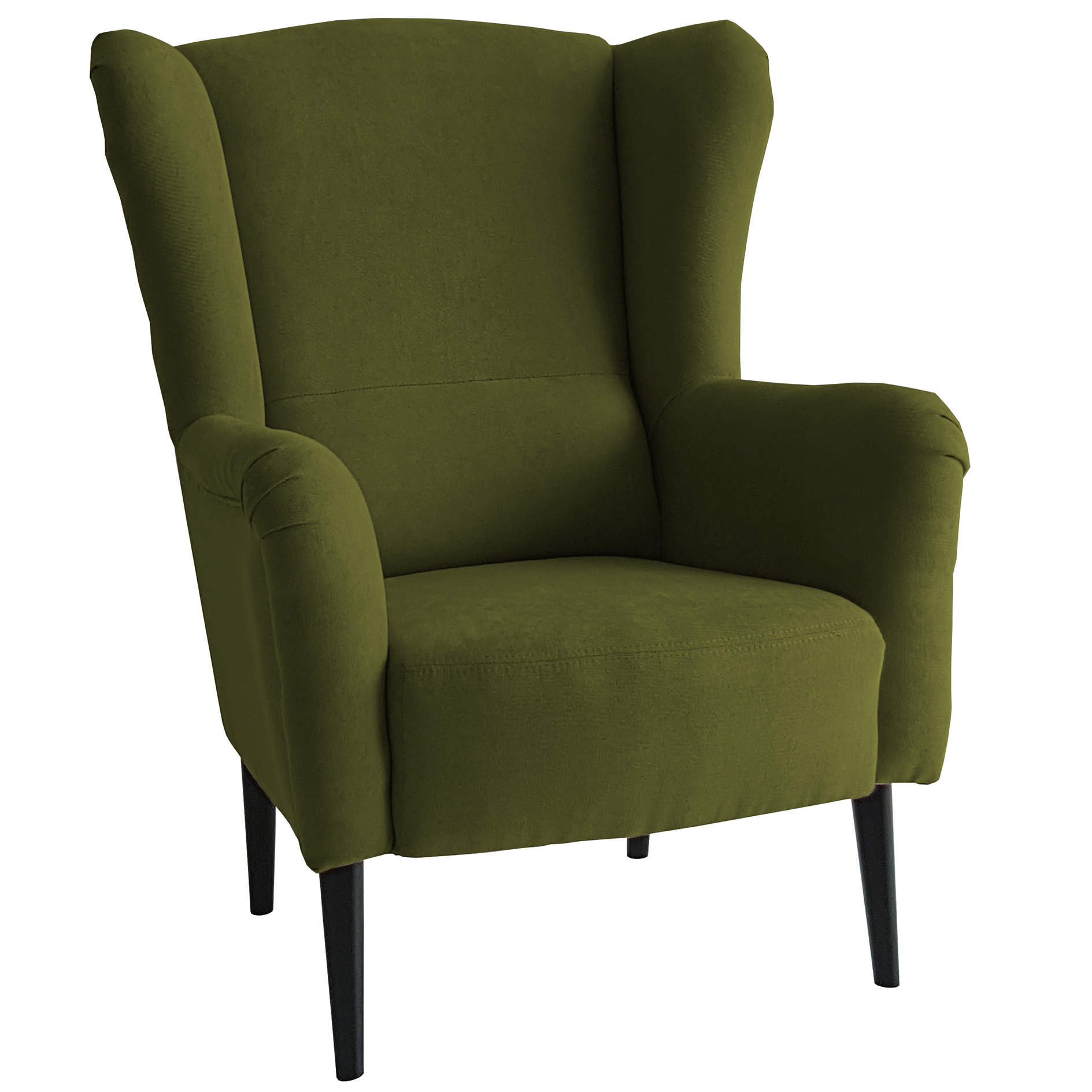 Ohrensessel - olive - Wellenfederung - Cord